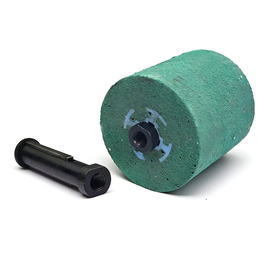 100x100x19mm Rubber Diamond Snowflake Polishing Texture Grinding Wheel Drum for Stainless Steel Metal Sunflower Stain Finish