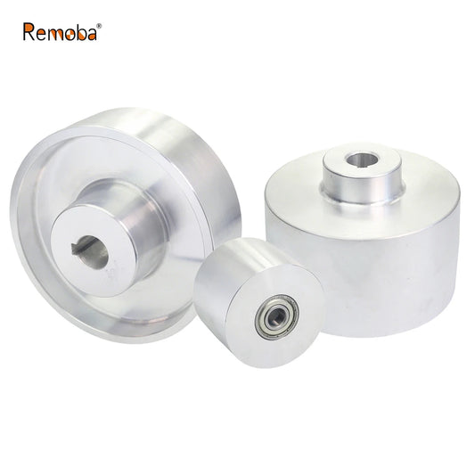 50-200mm Fully Aluminum Wheel Belt Sander Grinder Contact Wheel Pulley Drive Active Idler Wheel