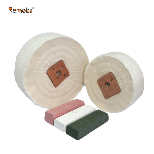 6"/8" Extra Thick Cotton Buffing Polishing Wheel Thickened 25-50mm Heavy Duty Metal Mirror Finish Wheel 150mm 200mm