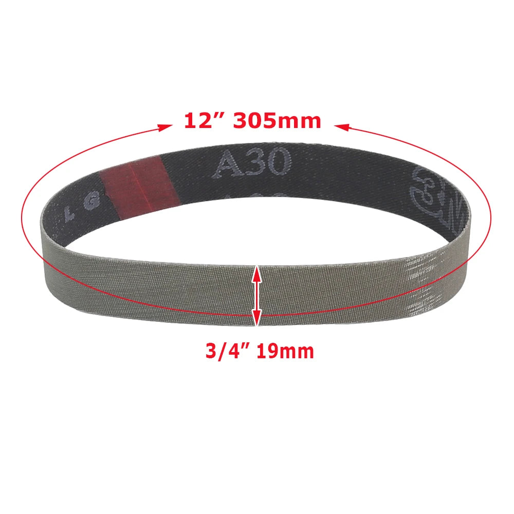 3M Trizact 237AA Sanding Belts, 3/4" x 12" (19 x 305 mm) - 20 Pack