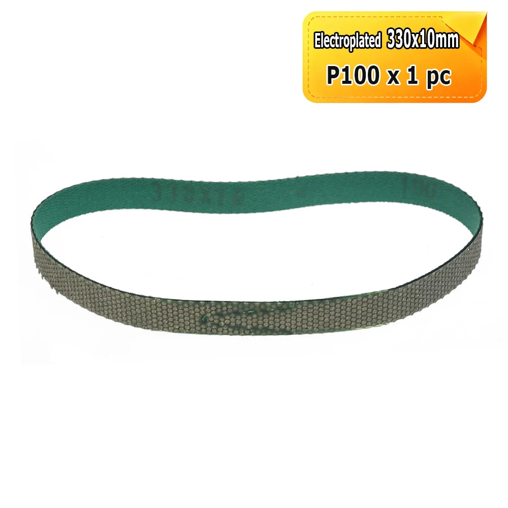 1 piece 330x10mm Electroplated Diamond Abrasive Sanding Belt for Grinding Polishing Glass Ceramics Gemstones Polysilicon