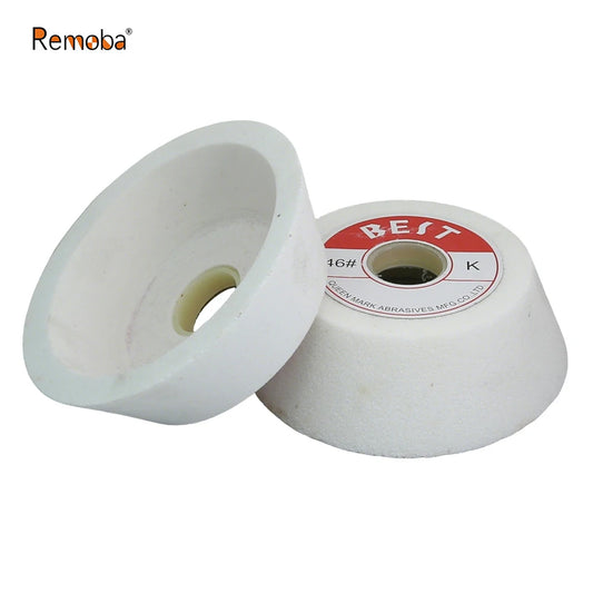 1 pc 150x50x32/25/19/16/12.7mm White Corundum Vitrified Grinding Wheel Dish Type WA Abrasive Wheel for Steel Metal Grinding