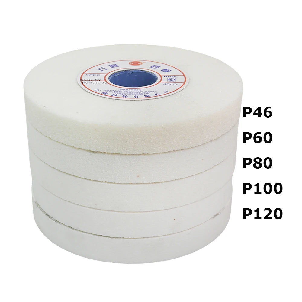 1 pc 150x20x32mm White Fused Alumina Grinding Wheel for Deburring and Finishing HSS Hardened Steel Alloy Steel High-Carbon Steel
