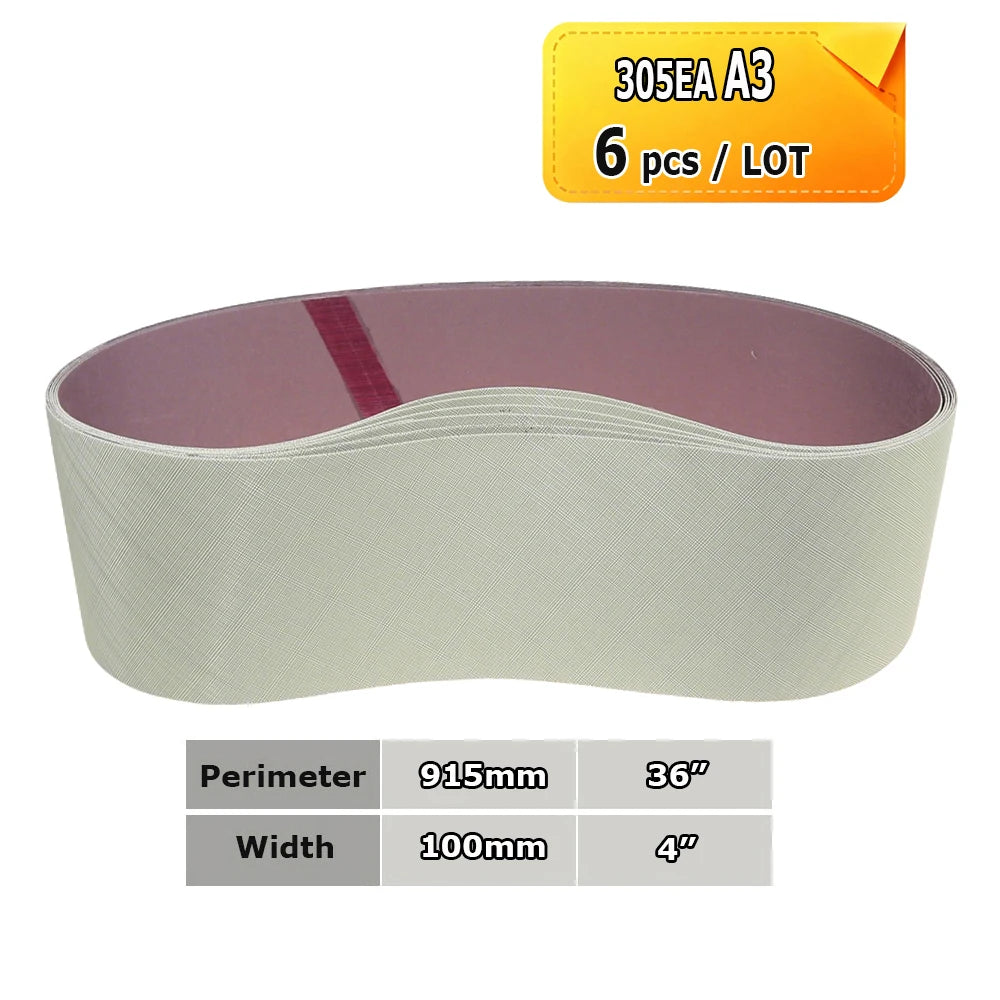 915x100mm Abrasive Sanding Belts 4"x36" Polishing Bands, Non-woven Nylon Fiber, Wool Felt, 305EA A3 A5, 237AA A6 A16 A30 A65