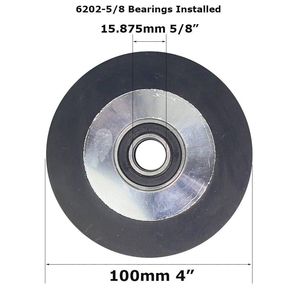 1 piece Dia.50mm/75mm/100mm*50mm Width Small Rubber Coated Aluminum Wheel Belt Grinder Idler Active Contact Wheel