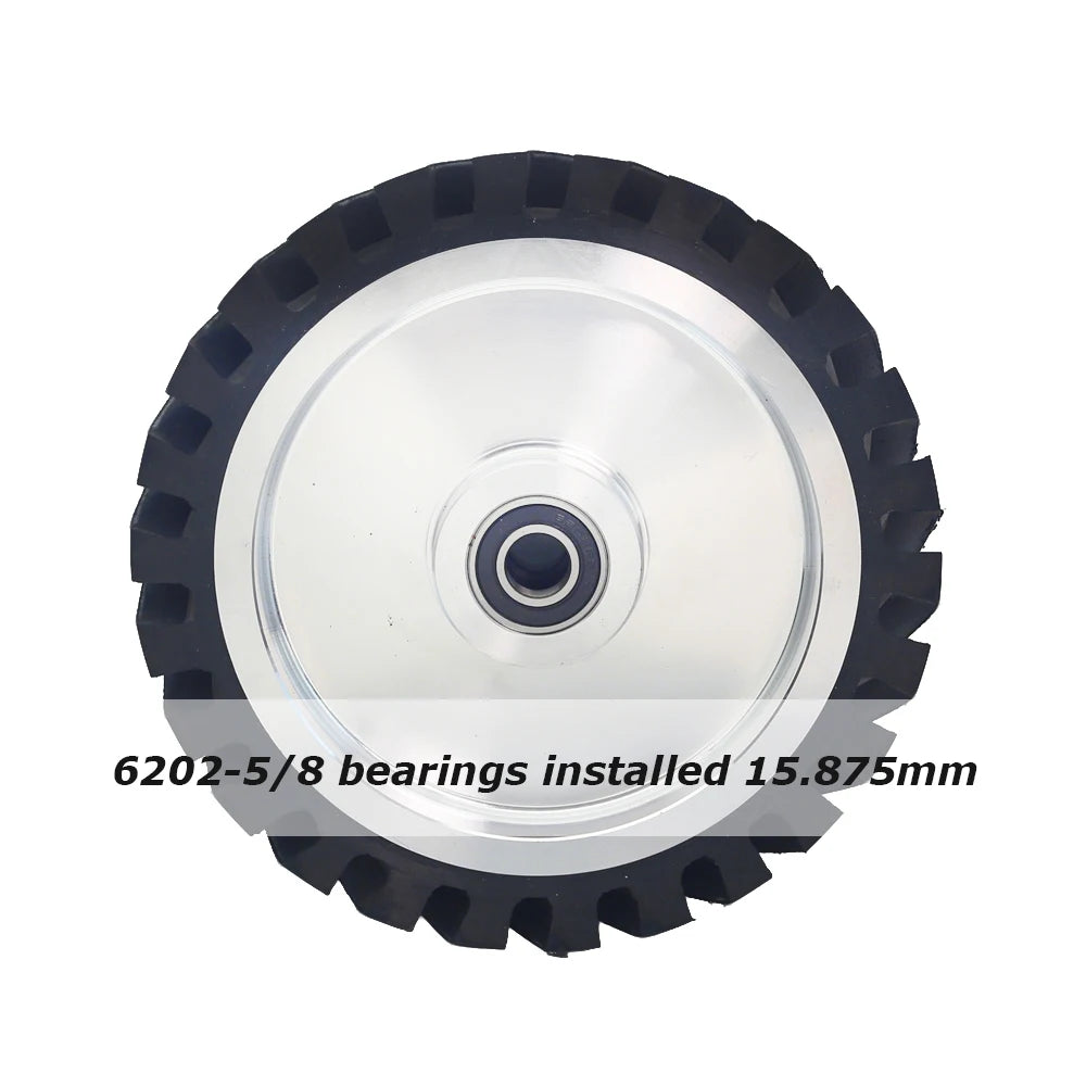 1 piece 200*50mm Rubber Coated Aluminum Contact Wheel 8x2 inch Belt Grinder Rubber Wheel 70A 90A