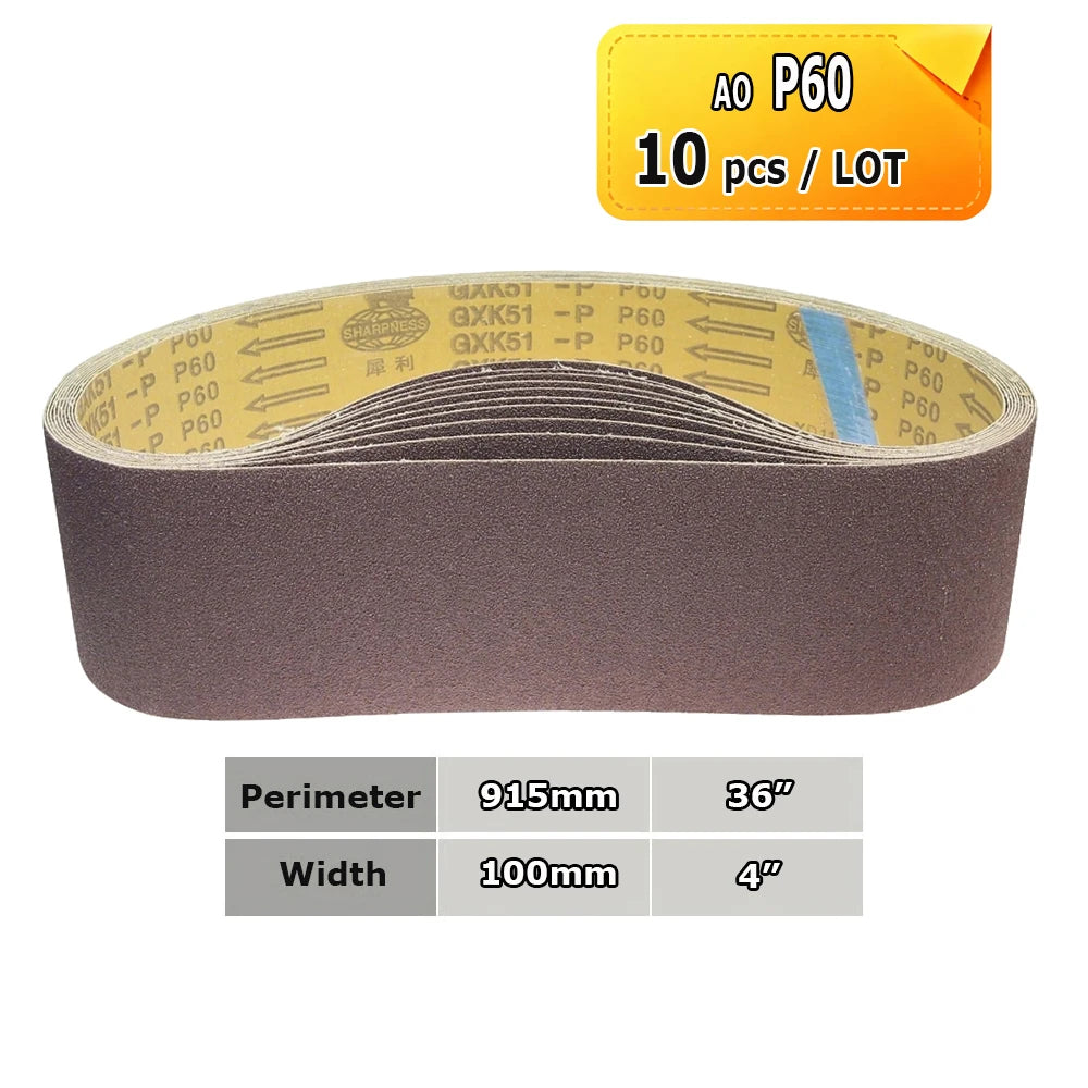 915x100mm Abrasive Sanding Belts 4"x36" Sander Bands Zirconia Ceramic Aluminum Oxide for Metal Grinding Woodworking Polishing