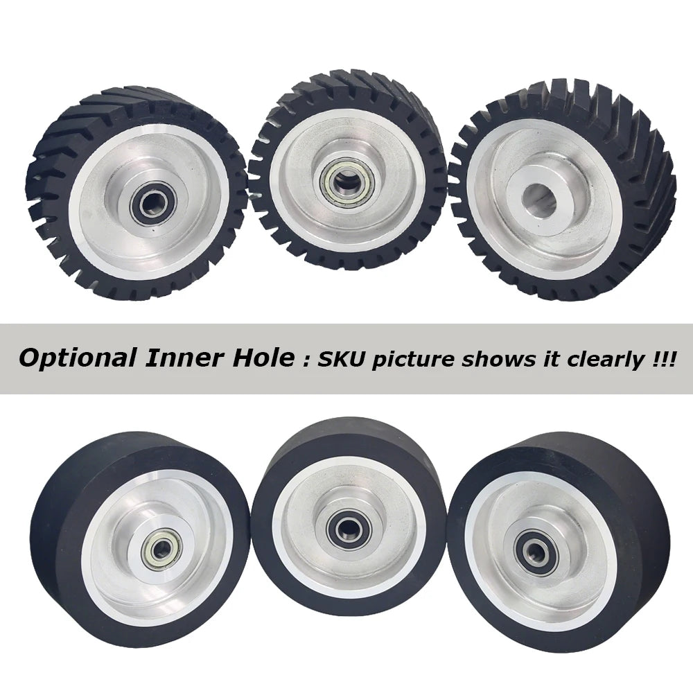 1 piece Dia.150mm*50mm Rubber Wheel Belt Grinder Contact Idler Active Wheel 6"x2" Sander Part
