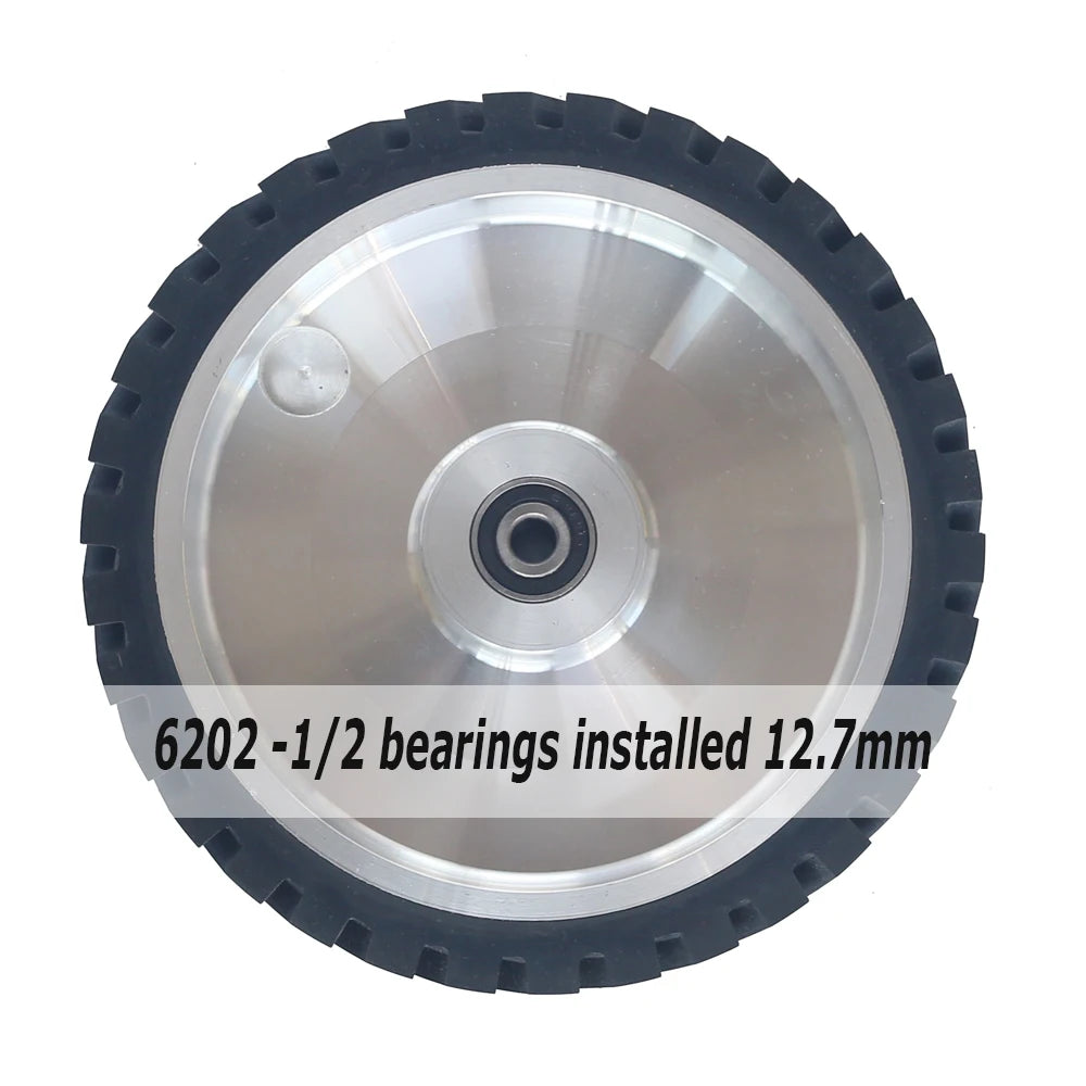 75mm 3in. Width Rubber Idler Wheel Belt Grinder Contact Wheel Drive Pulley Roller 350-150mm