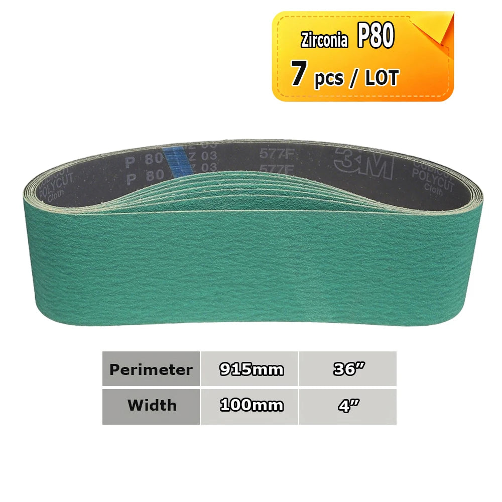 915x100mm Abrasive Sanding Belts 4"x36" Sander Bands Zirconia Ceramic Aluminum Oxide for Metal Grinding Woodworking Polishing