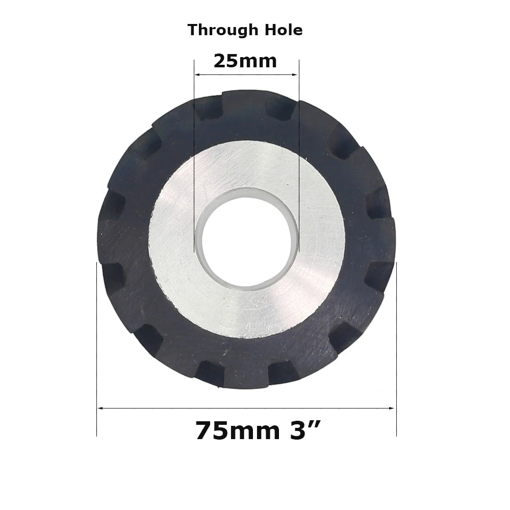 1 piece Dia.50mm/75mm/100mm*50mm Width Small Rubber Coated Aluminum Wheel Belt Grinder Idler Active Contact Wheel
