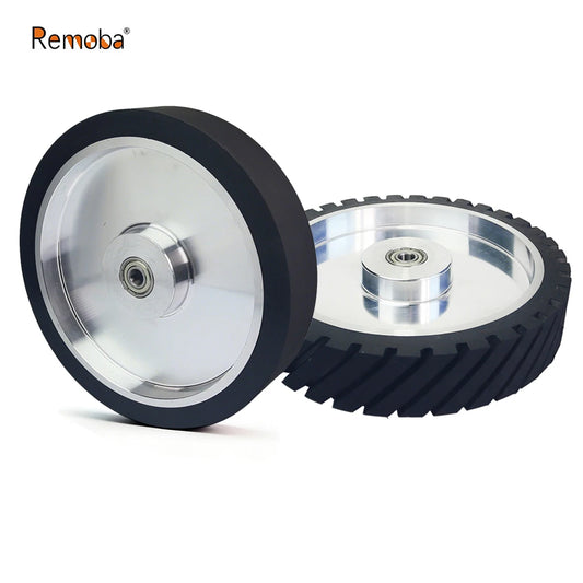 1 piece 10"*2" Rubber Contact Wheel 250x50mm Blet Grinder Idler Wheel Sanding Bands Polishing Wheel