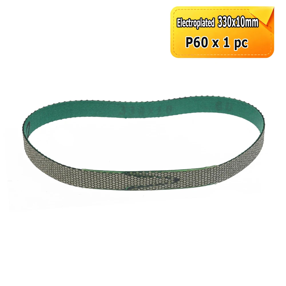 1 piece 330x10mm Electroplated Diamond Abrasive Sanding Belt for Grinding Polishing Glass Ceramics Gemstones Polysilicon