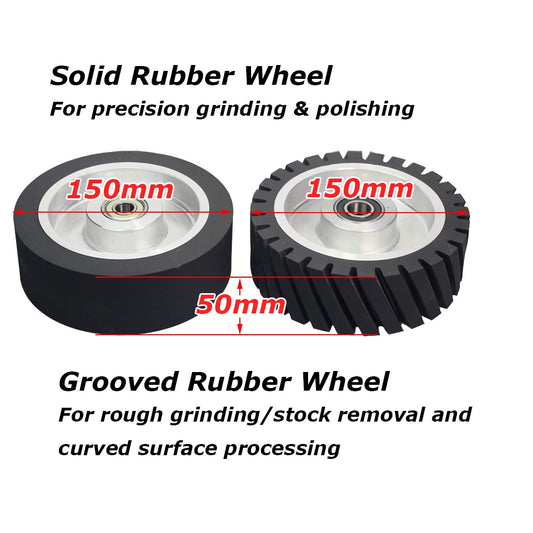 1 piece Dia.150mm*50mm Rubber Wheel Belt Grinder Contact Idler Active Wheel 6"x2" Sander Part