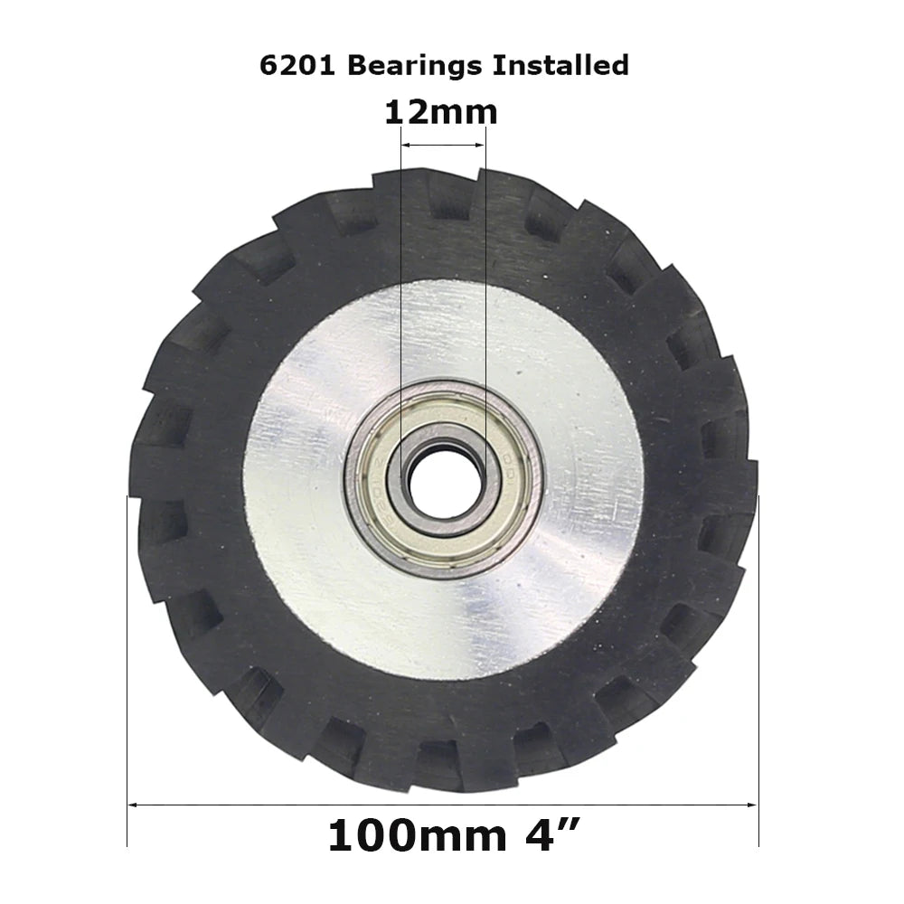 1 piece Dia.50mm/75mm/100mm*50mm Width Small Rubber Coated Aluminum Wheel Belt Grinder Idler Active Contact Wheel