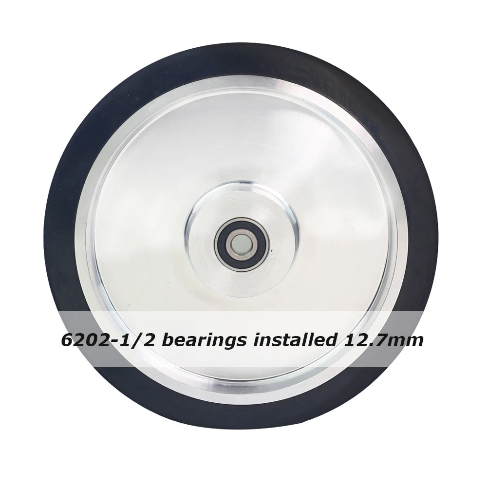 1 piece 10"*2" Rubber Contact Wheel 250x50mm Blet Grinder Idler Wheel Sanding Bands Polishing Wheel