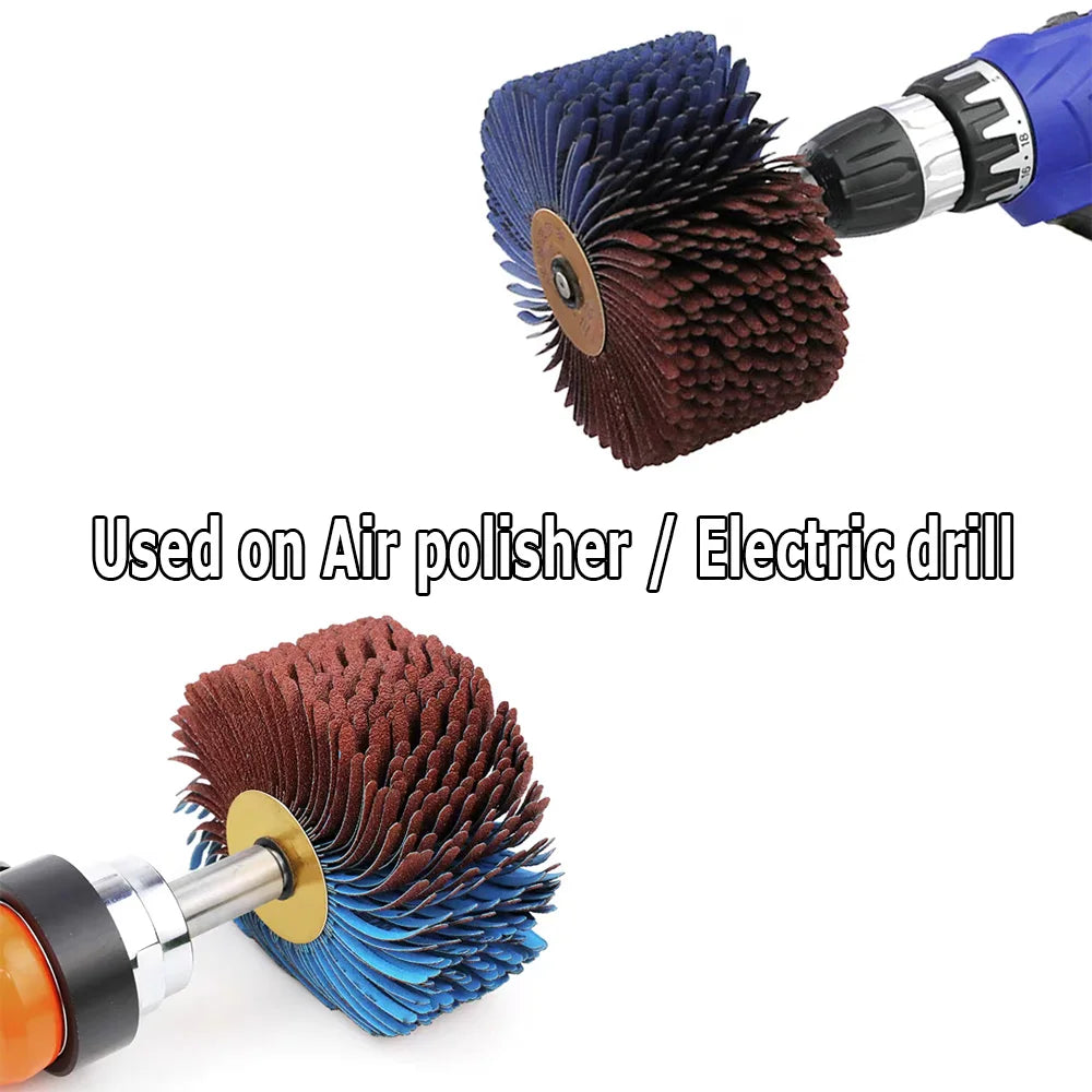 118x60mm/30mm Abrasive Cloth Strips Polishing Brush Wheels Air Polisher Accessories for Wood Grinding Buffing