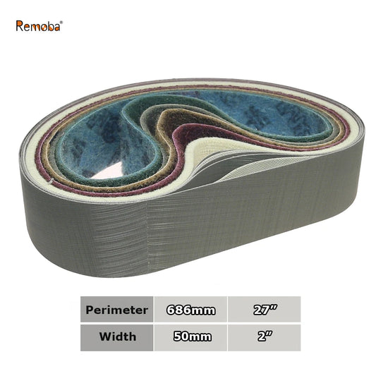 686x50mm Abrasive Polishing Belts 2"x27" Sanding Bands Trizact Non-woven Wool Felt for Precision Fine Mirror Polishing