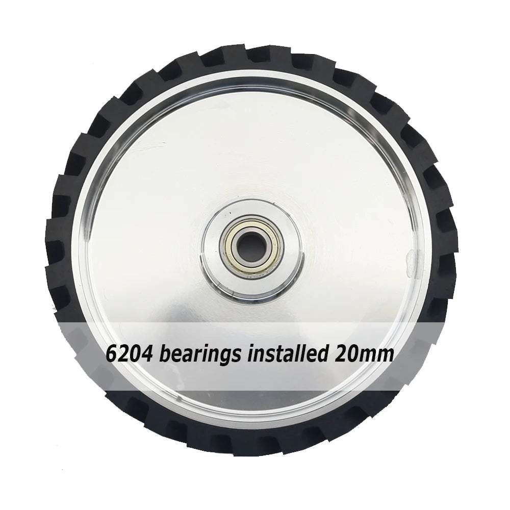 10“/12”/14“ Belt Grinder Contact Wheel 250/300/350mmx50mm Rubber Coated Wheel DIY Sander Parts