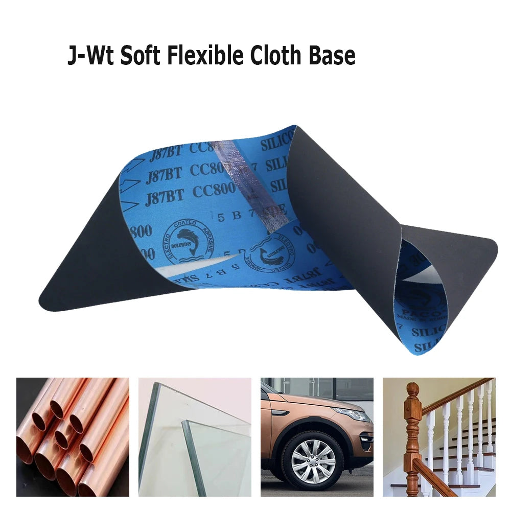 J87BT Silicon Carbide Sanding Belt Flexible Sandpaper Polishing Band for Copper Aluminum Jade Wood Crystal