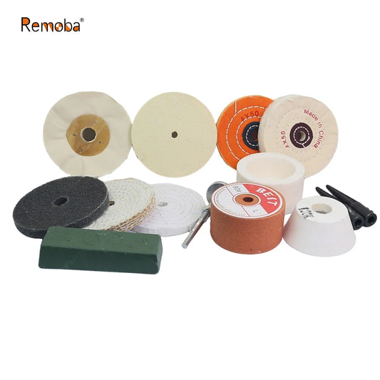 2"-5" Mini Abrasive Grinding Wheel Bench Grinder Ceramic Unitized Fiber Cotton Felt Polishing Finishing Wheel