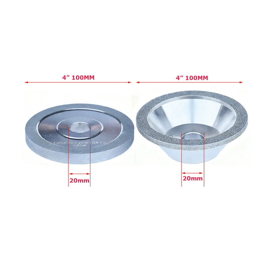 1 piece 4"/100mm Electroplated Diamond Grinding Wheel Knife Grinder Tungsten Carbide End Mills Carbide Abrasive Wheel