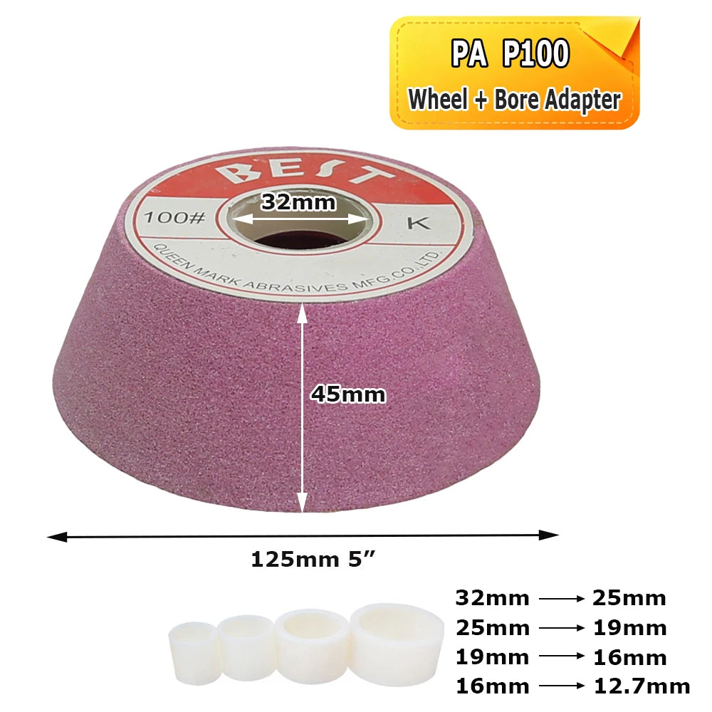 1 pc 125mm/5" WA/PA/GC Ceramic Bowl Abrasive Grinding Wheel for Steel Carbide Glass Polishing Precision Tool Sharpening
