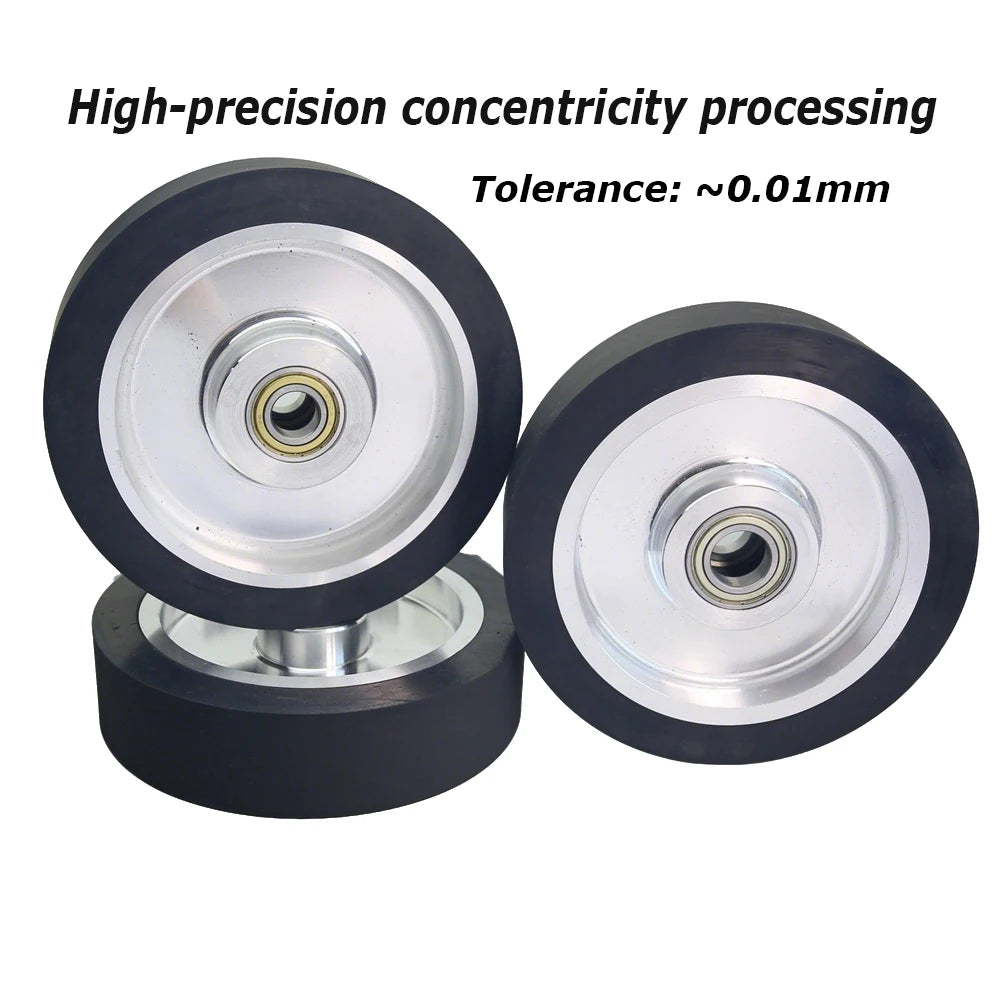 1 piece 200*50mm Rubber Coated Aluminum Contact Wheel 8x2 inch Belt Grinder Rubber Wheel 70A 90A