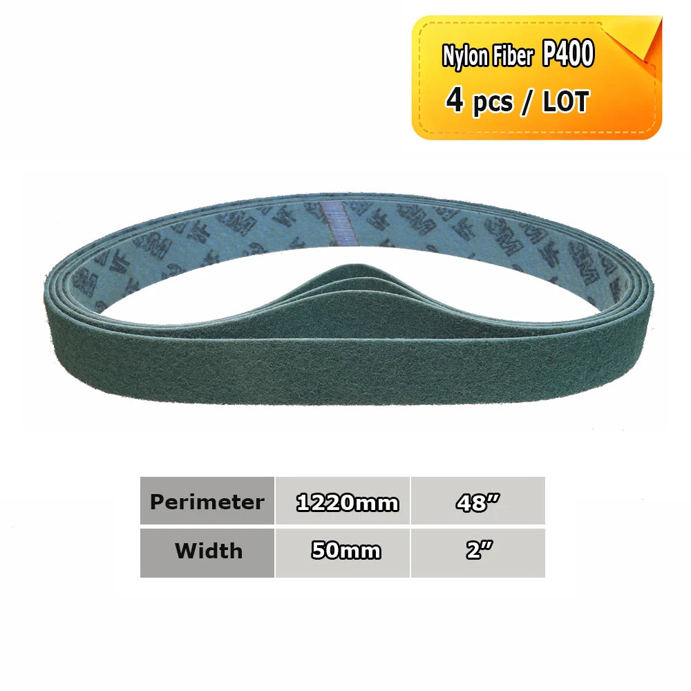 2x48" Grinder Polishing Belts 1220x50mm Sanding Bands, Non-woven Nylon Fiber, Wool Felt, 305EA A3 A5, 237AA A6 A16 A30 A65