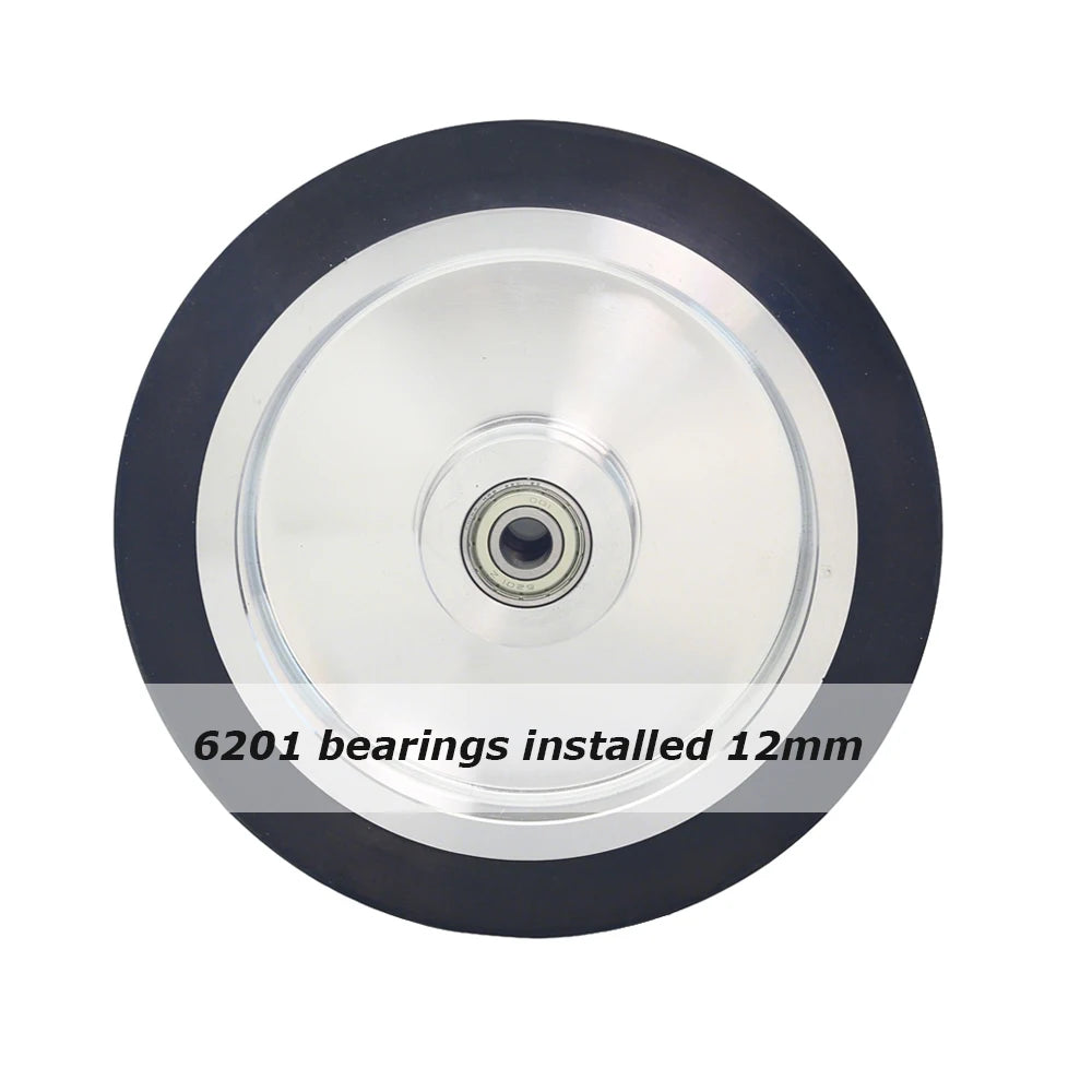 1 piece 200*50mm Rubber Coated Aluminum Contact Wheel 8x2 inch Belt Grinder Rubber Wheel 70A 90A