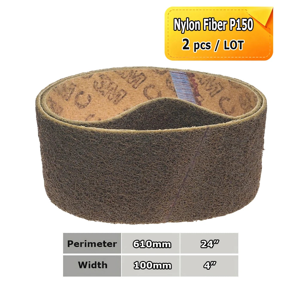610x100mm Sanding Belts 24"x4" Abrasive Polishing Bands Non-woven Nylon Fiber, Wool Felt, 305EA A3 A5, 237AA A6 A16 A30 A65
