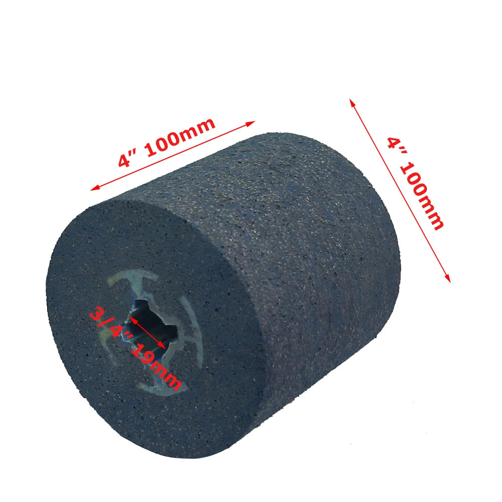 100x100x19mm Rubber Diamond Snowflake Polishing Texture Grinding Wheel Drum for Stainless Steel Metal Sunflower Stain Finish