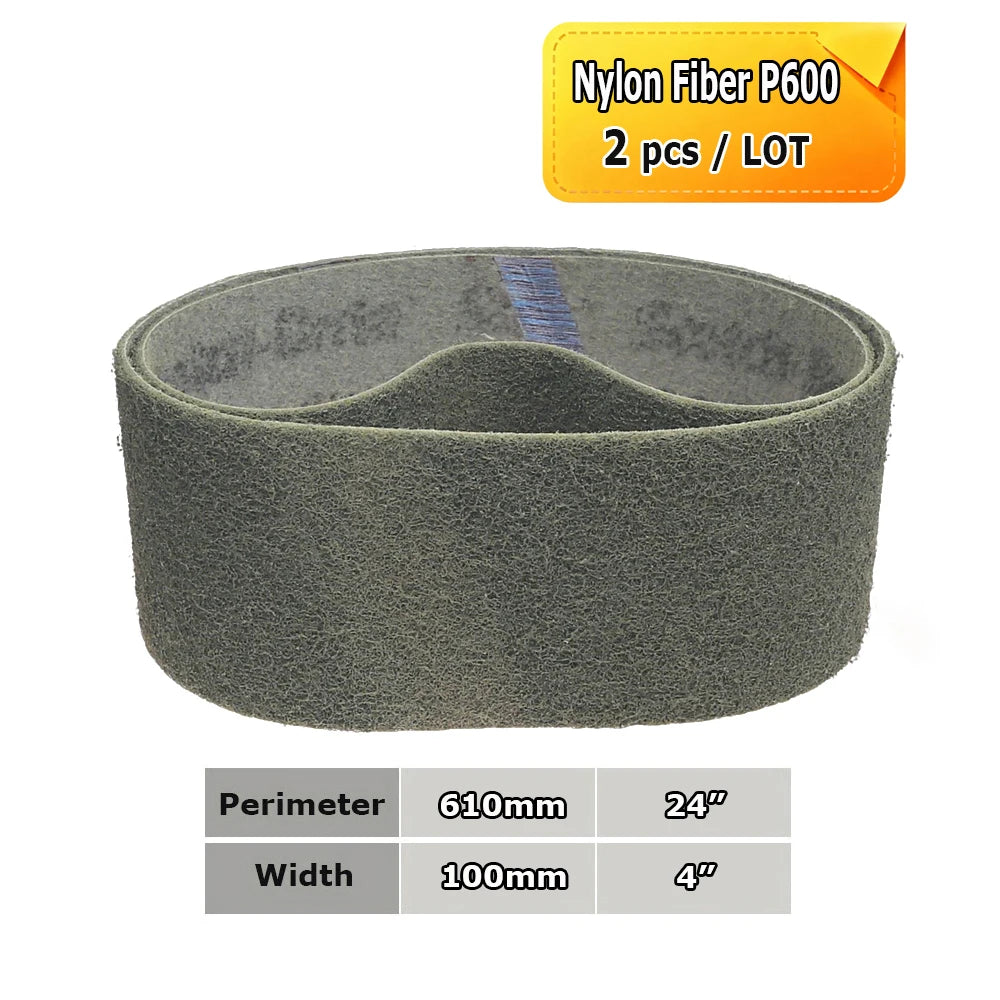 610x100mm Sanding Belts 24"x4" Abrasive Polishing Bands Non-woven Nylon Fiber, Wool Felt, 305EA A3 A5, 237AA A6 A16 A30 A65