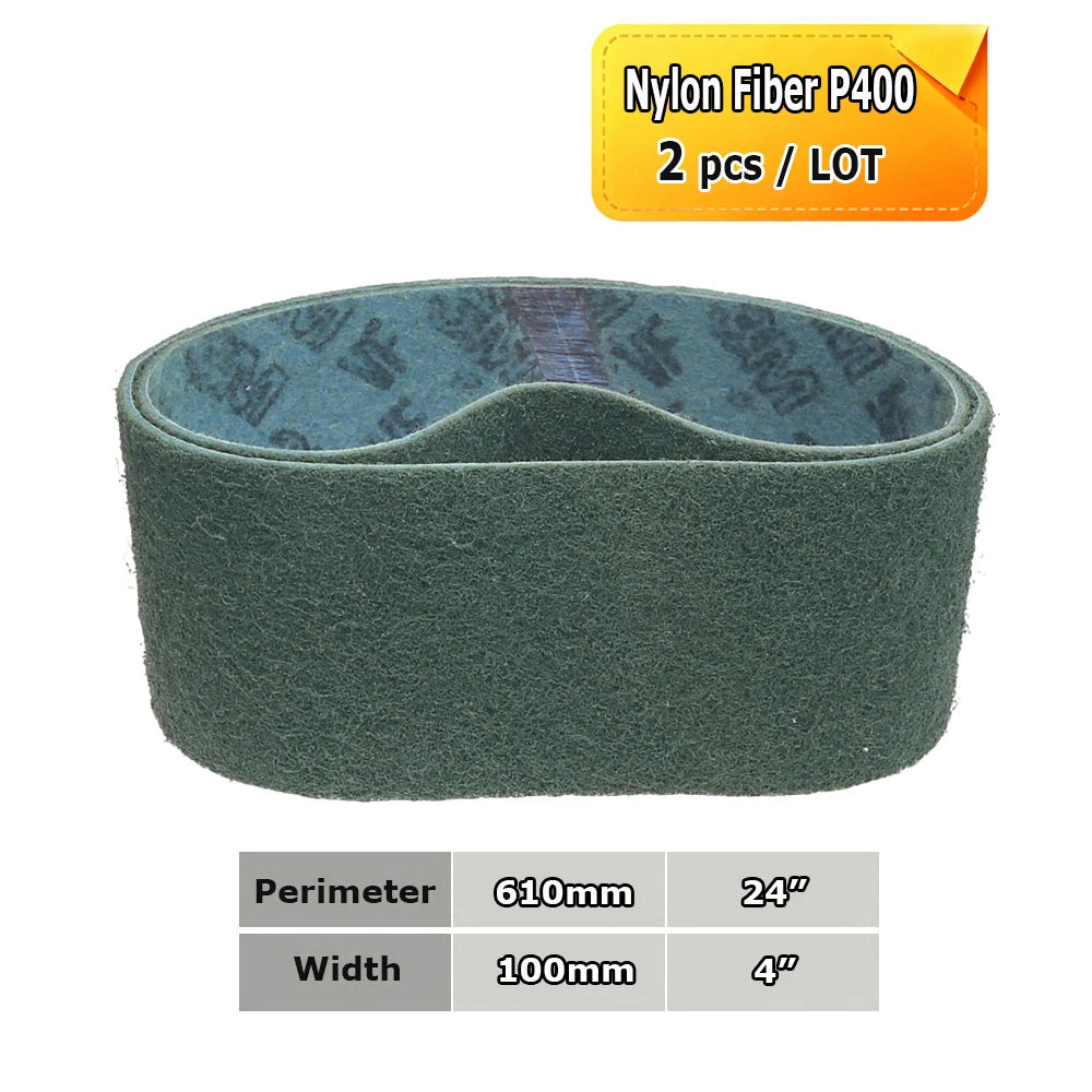 610x100mm Sanding Belts 24"x4" Abrasive Polishing Bands Non-woven Nylon Fiber, Wool Felt, 305EA A3 A5, 237AA A6 A16 A30 A65