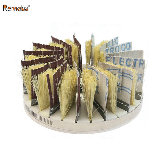 7" 180mm M16 Woodworking Polishing Wheel for Door Cabinet Panel, Sisal Sand Cloth Strips Brushes