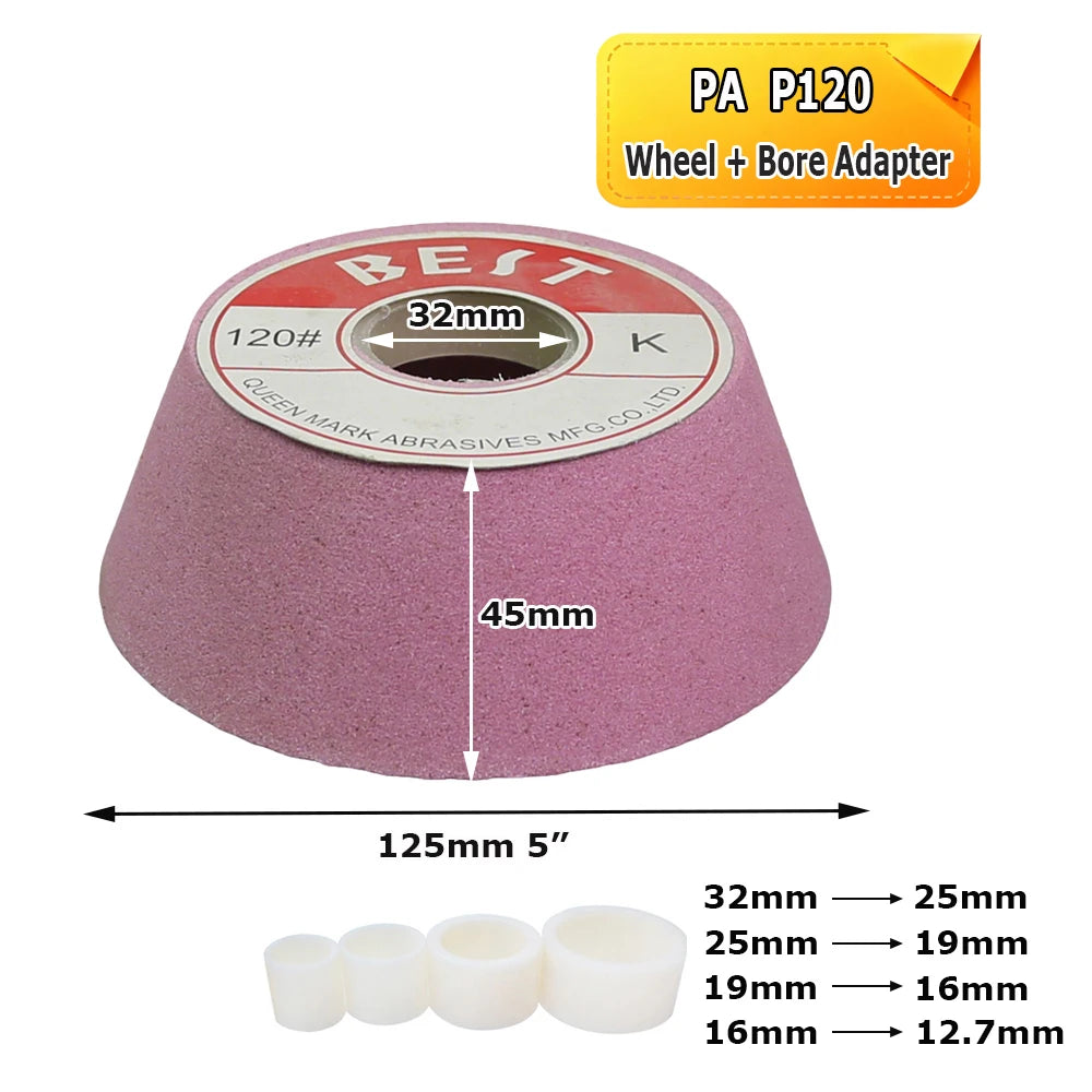 1 pc 125mm/5" WA/PA/GC Ceramic Bowl Abrasive Grinding Wheel for Steel Carbide Glass Polishing Precision Tool Sharpening