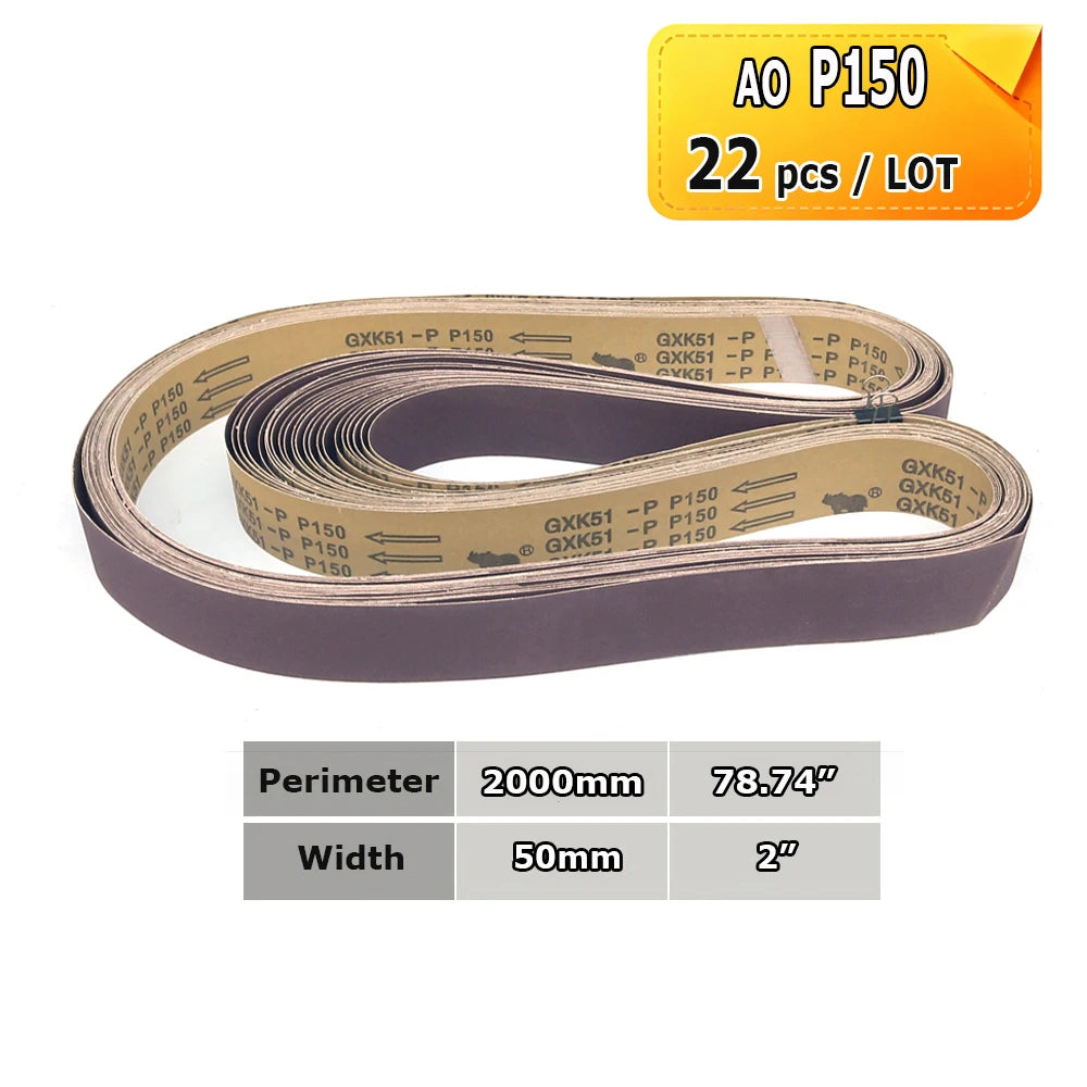 Sanding Belts 50x2000mm Knife Making Abrasive Bands Ceramic Zirconia Aluminum Oxide P36-P1500