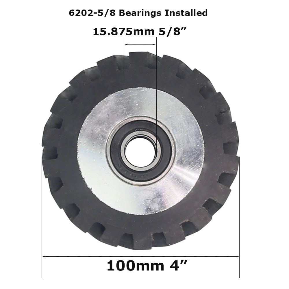 1 piece Dia.50mm/75mm/100mm*50mm Width Small Rubber Coated Aluminum Wheel Belt Grinder Idler Active Contact Wheel