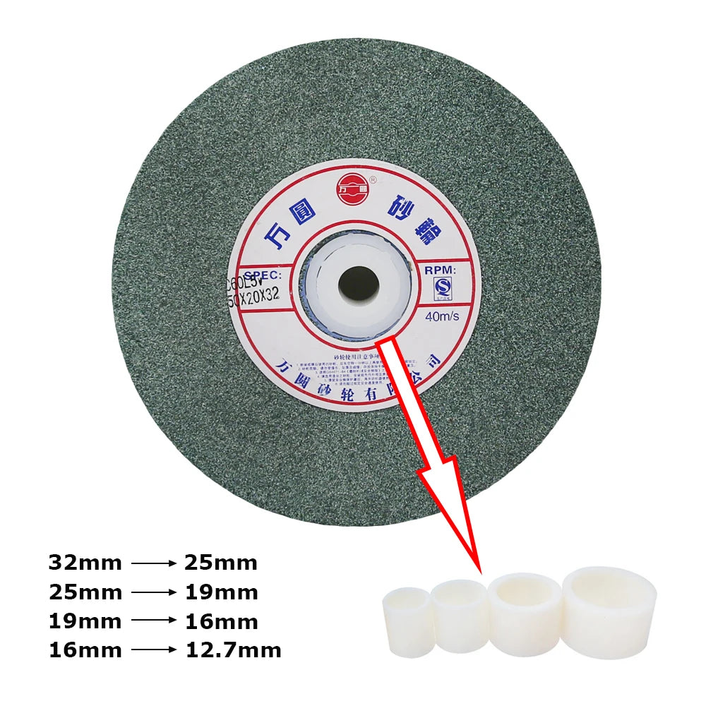 1 pc 150x20x32-12.7mm Green SiC Grinding Wheel Ceramic Abrasive Stone for Carbide Glass Brass Aluminum Polishing Finishing