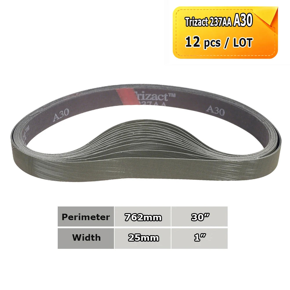 762x25mm Abrasive Sanding Belts 1x30 inch Belt Sander Bands Ceramic P36 - AO P1500, A3 - A65, Zirconia, Non-woven, Felt