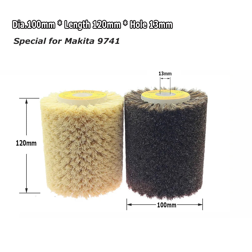 100x120x13mm Polishing Wheel Brushes 9741 Polisher Tools Abrasive Wire, Steel Wire, Sisal, Horsehair for Wood Metal Finish