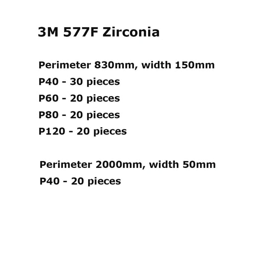 Customized Zirconia Sanding Belts, 830x150mm, 2000x50mm