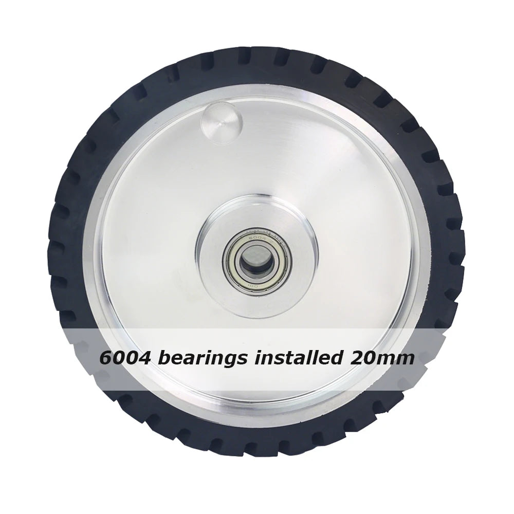 1 piece 10"*2" Rubber Contact Wheel 250x50mm Blet Grinder Idler Wheel Sanding Bands Polishing Wheel