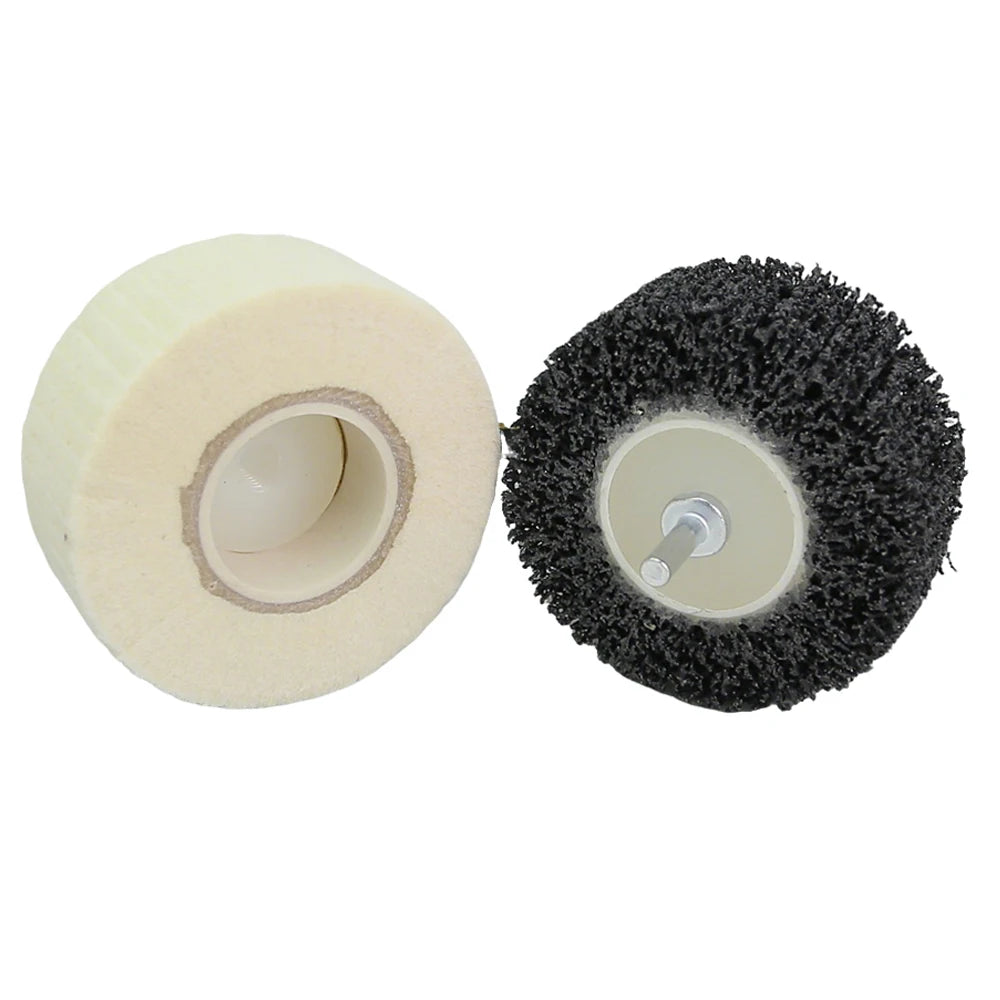 120x50mm M14 Non-woven Polishing Drum Wheel Angle Grinder Abrasive Grinding Wheel for Stainless Steel Finish