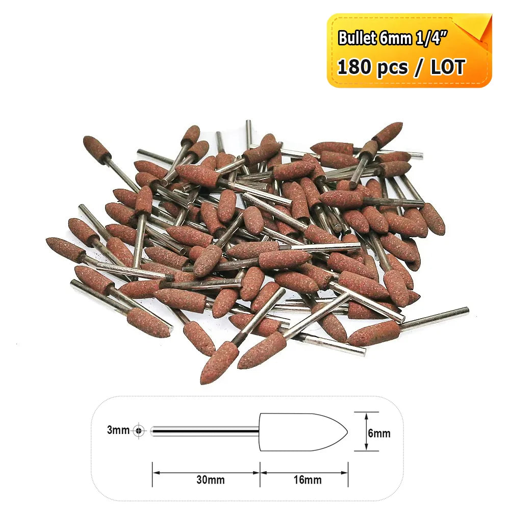 Dia. 4-12mm Sesame Grinding Heads Rubber with Abrasives Polishing Wheels Dremel Die Grinder Rotary Tools