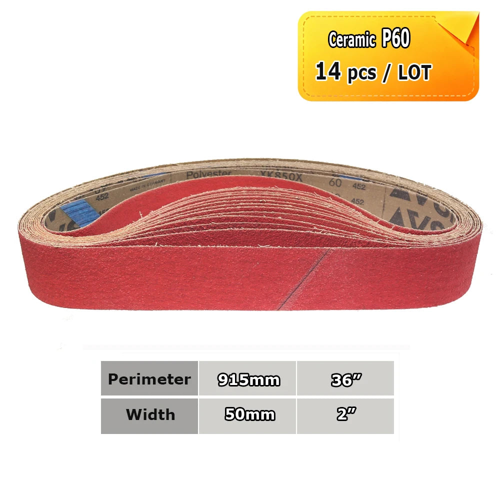 915x50mm Sanding Belts 2x36" Belt Grinder Abrasive Bands 291x50mm Wheel Sleeves for Knife Hard Metal Grinding Wood Polishing