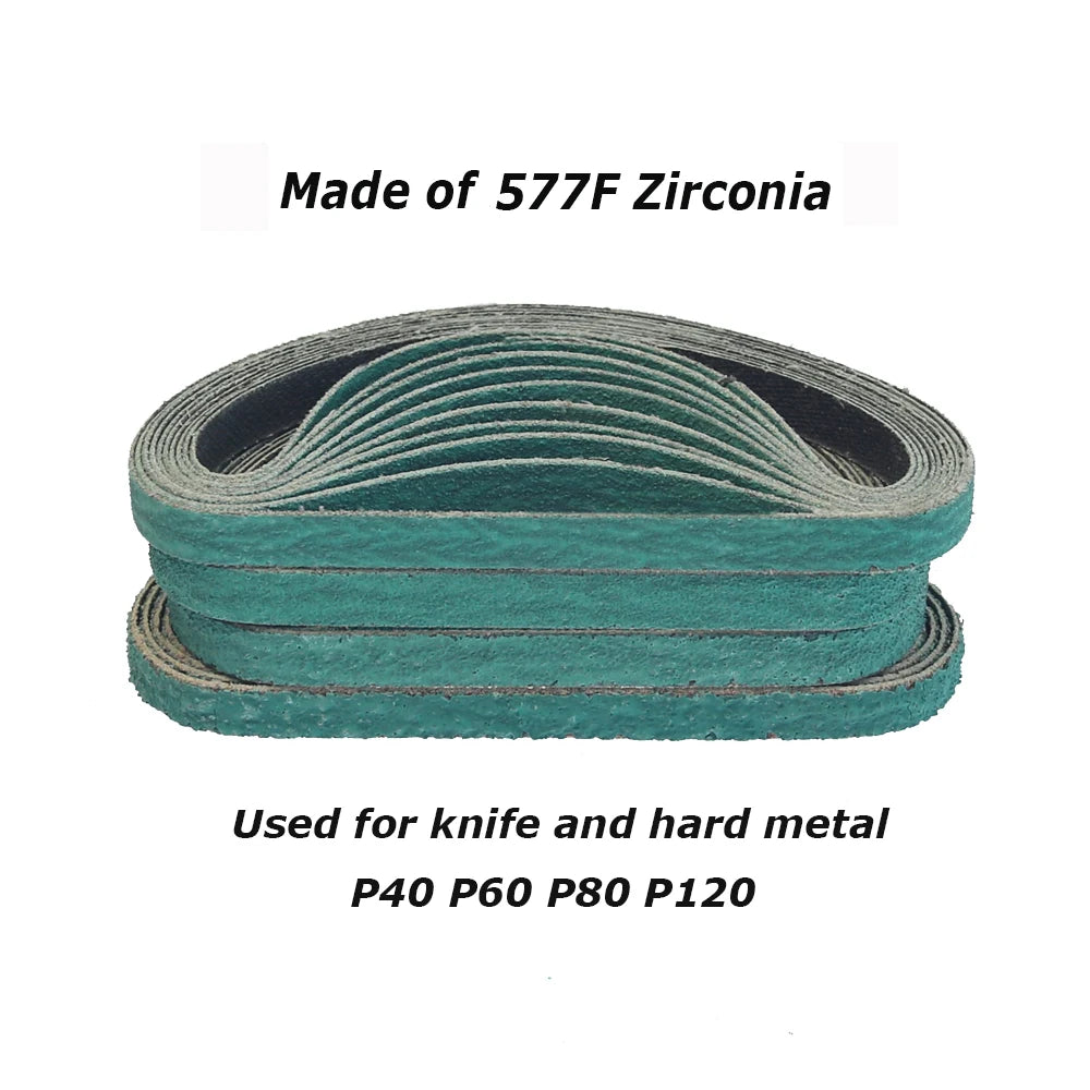 330x10mm Sanding Bands Belts Mini Portable Belt Sander Grinder Accessories AO ZA Non-woven Nylon for Metal Wood Polishing
