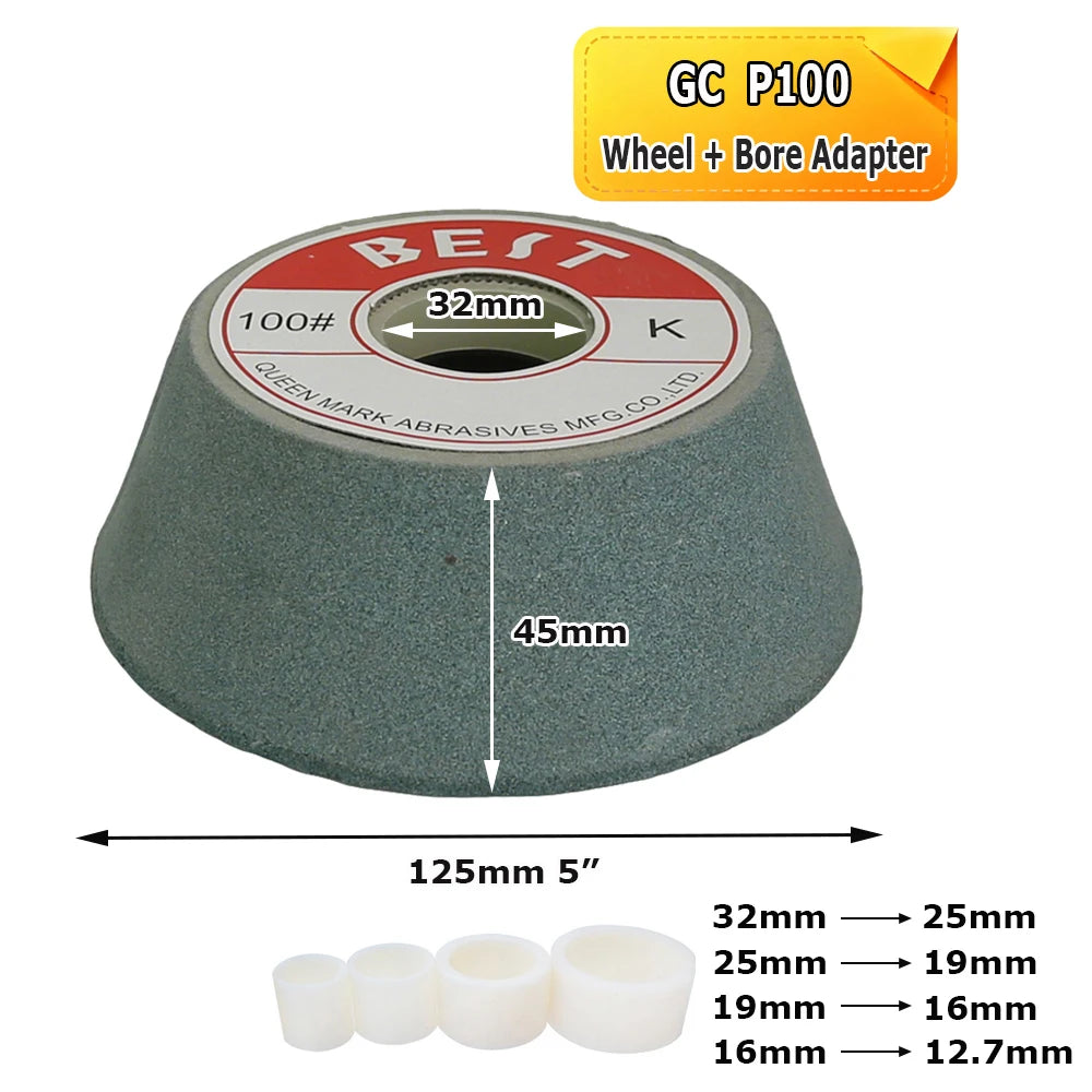 1 pc 125mm/5" WA/PA/GC Ceramic Bowl Abrasive Grinding Wheel for Steel Carbide Glass Polishing Precision Tool Sharpening
