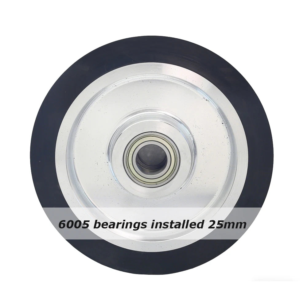 1 piece 200*50mm Rubber Coated Aluminum Contact Wheel 8x2 inch Belt Grinder Rubber Wheel 70A 90A
