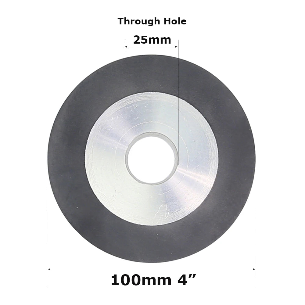 1 piece Dia.50mm/75mm/100mm*50mm Width Small Rubber Coated Aluminum Wheel Belt Grinder Idler Active Contact Wheel